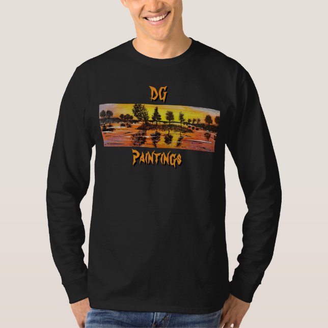 DG Paintings Sunset reflections long sleeve (2) T-Shirt (Front)