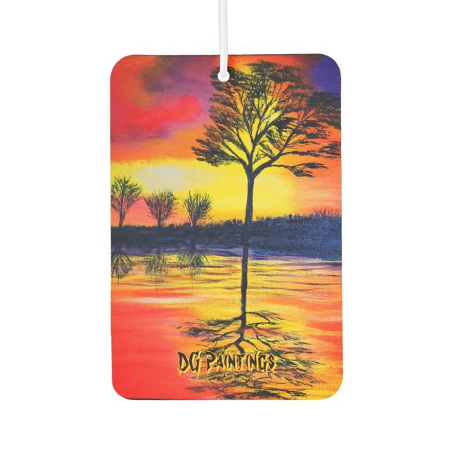 DG Paintings Warm Sun Reflections Air Freshener (Front)