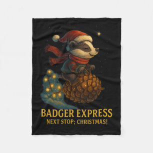 Dger Express Next Stop Christmas Kids Design  Fleece Blanket