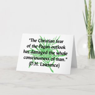 DH Lawrence Pagan Quote Card