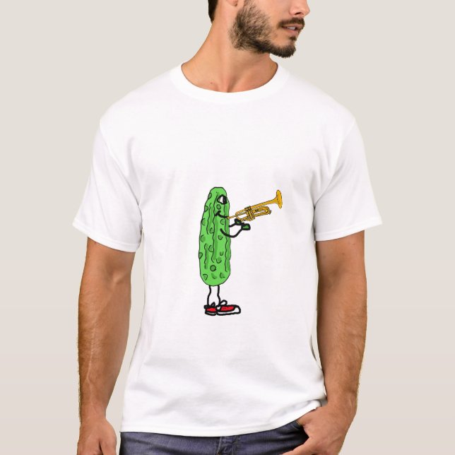 DH- Pickle Playing the Trumpet T-shirt (Front)