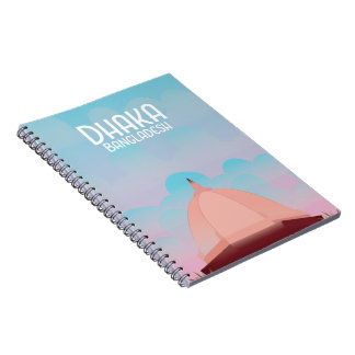 Dhaka Bangladesh Vintage style travel poster. Notebook