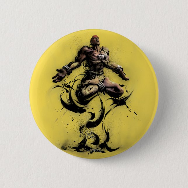 Dhalsim Floating 2 Inch Round Button (Front)