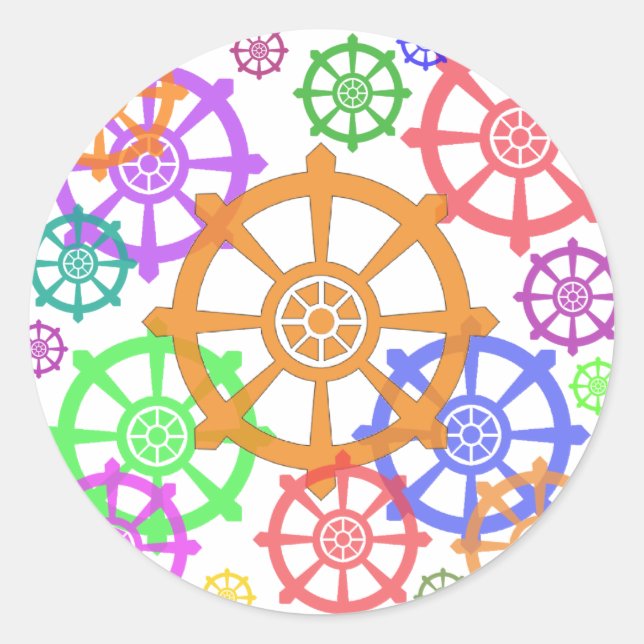 dharma classic round sticker (Front)