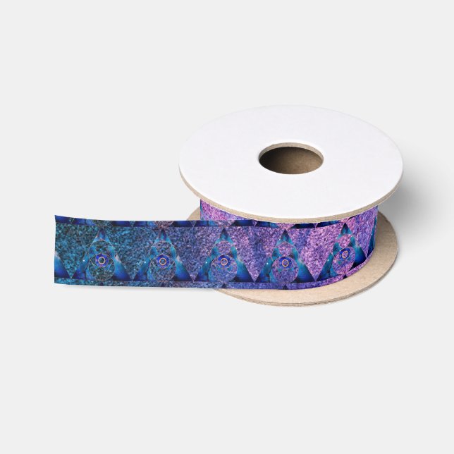 Dharma Sacred Geometry Galaxy  Satin Ribbon (Spool)
