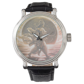 Dharma & Victory: Mythological Rama Engraved Art Watch