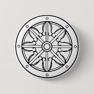 Dharma Wheel 2 Inch Round Button