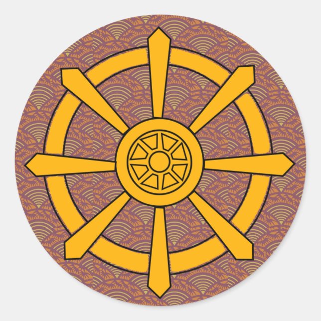 Dharma Wheel Classic Round Sticker (Front)