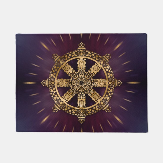 Dharma Wheel - Dharmachakra Doormat (Front)