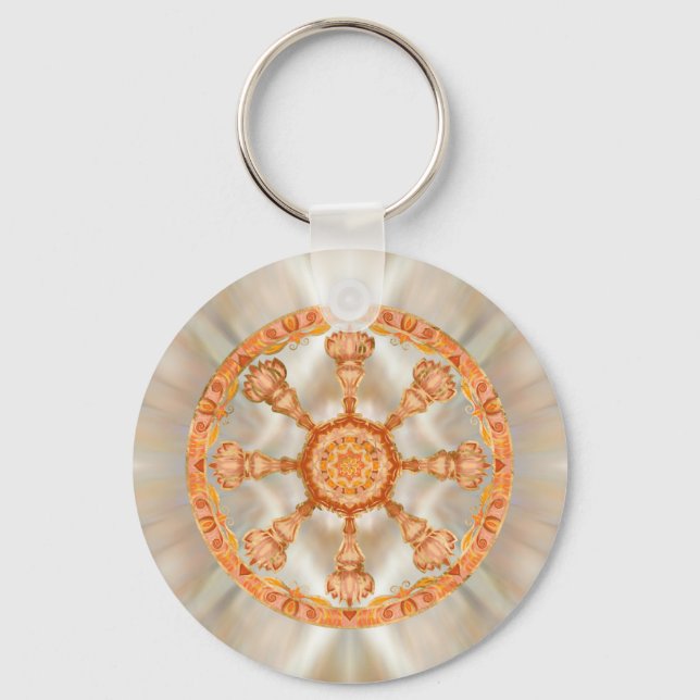 Dharma Wheel - Dharmachakra Keychain (Front)