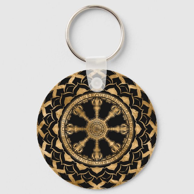 Dharma Wheel - Dharmachakra Keychain (Front)