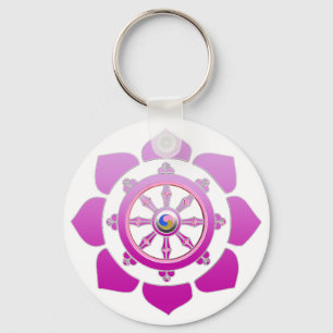 Dharma wheel keychain