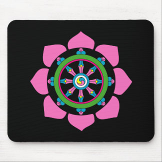 Dharma wheel mouse pad