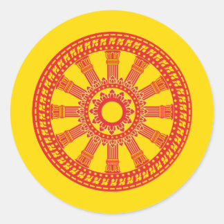 Dharmacakra - (Thailand) Design Classic Round Sticker