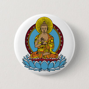 Dharmachakra Buddha 2 Inch Round Button