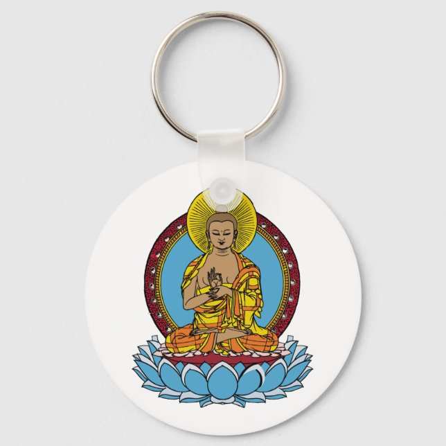 Dharmachakra Buddha Keychain (Front)