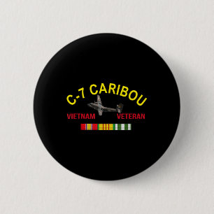 Dhc-4 Caribou Airplane Vietnam Veteran C 7 Caribou 2 Inch Round Button