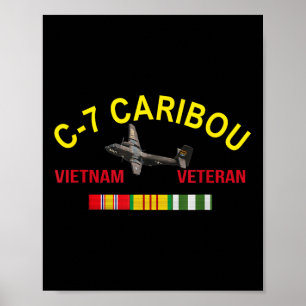 Dhc-4 Caribou Airplane Vietnam Veteran C 7 Caribou Poster