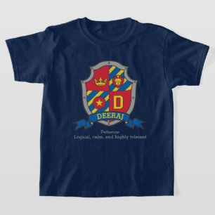 Dheeraj boys name & meaning knights shield T-Shirt