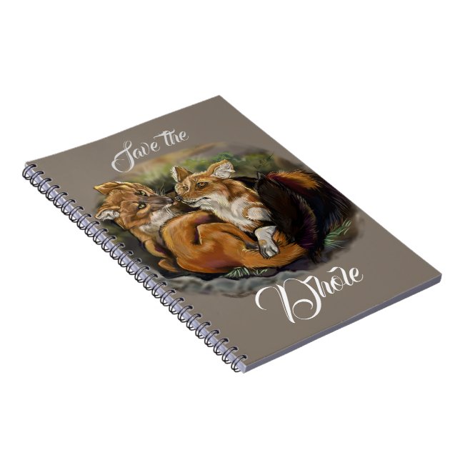 Dhole Cuddle Couple Notebook (Right Side)