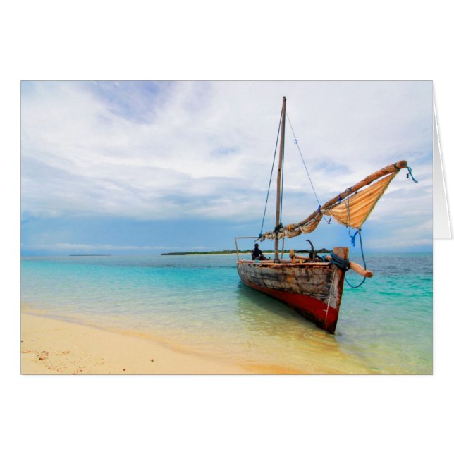 Dhow traditionnel, Zanzibar, Tanzanie (Devant horizontal)