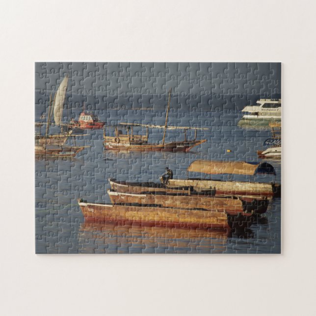 Dhows on a Lake in Tanzania Jigsaw Puzzle (Horizontal)