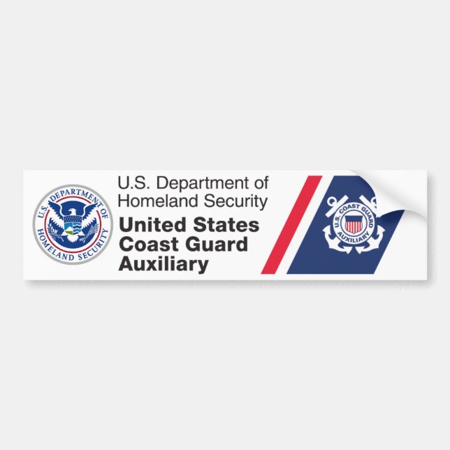 DHS - Coast Guard Auxiliary Bumper Sticker (Front)