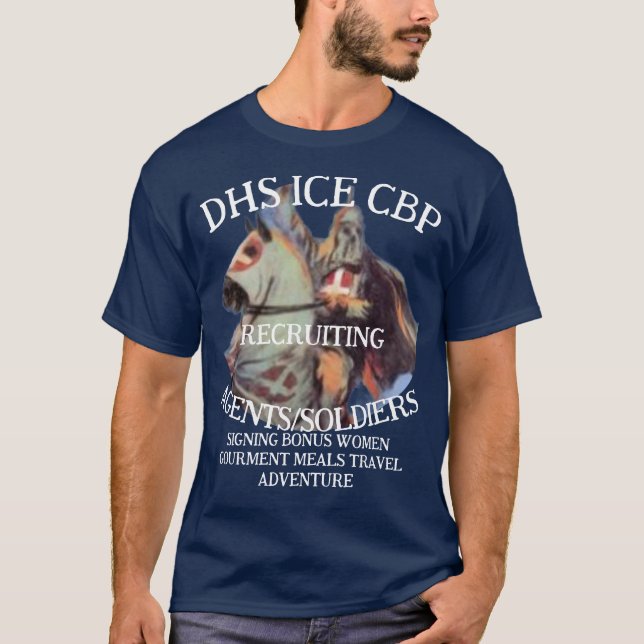 DHS FBI CBP Wife Husband Uncle Men Women Black X T-Shirt (Front)