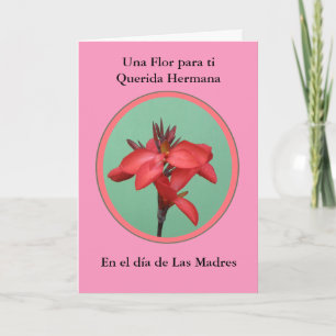 Dia de Las Madres Una flor para mi hermana Card