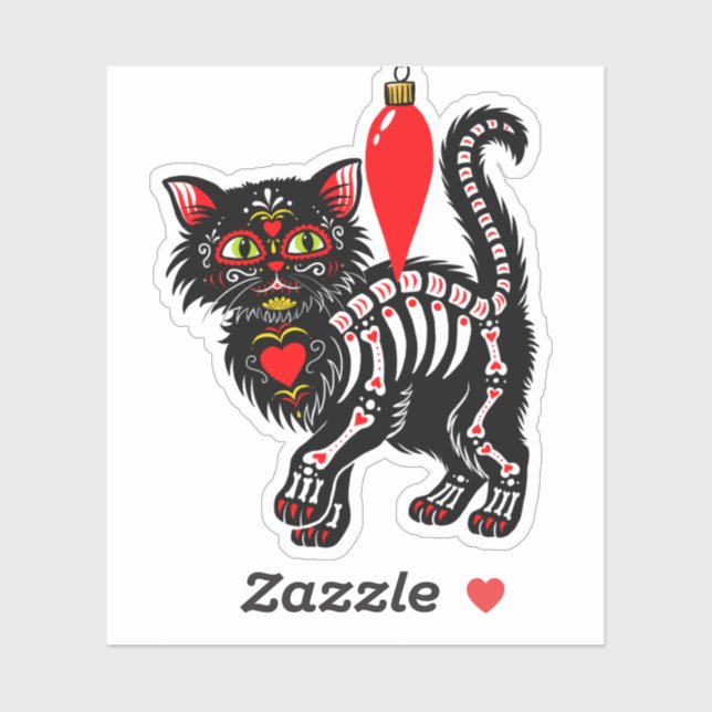 Dia De Los Christmas Kitty Cute (Sheet)