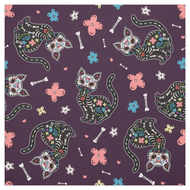 Dia de los Gatos Fabric (Swatch)
