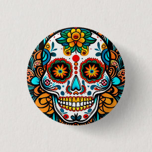 Dia de los Muertos 1 Inch Round Button