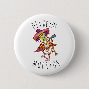 Día de los muertos 2 inch round button