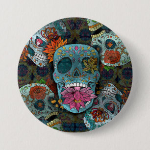 Dia De Los Muertos 3 Inch Round Button