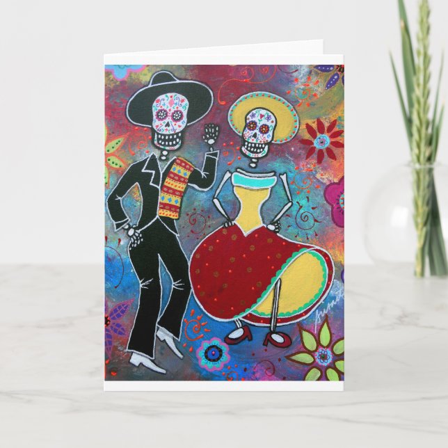 DIA DE LOS MUERTOS BAILAR MARIACHI CARD (Front)