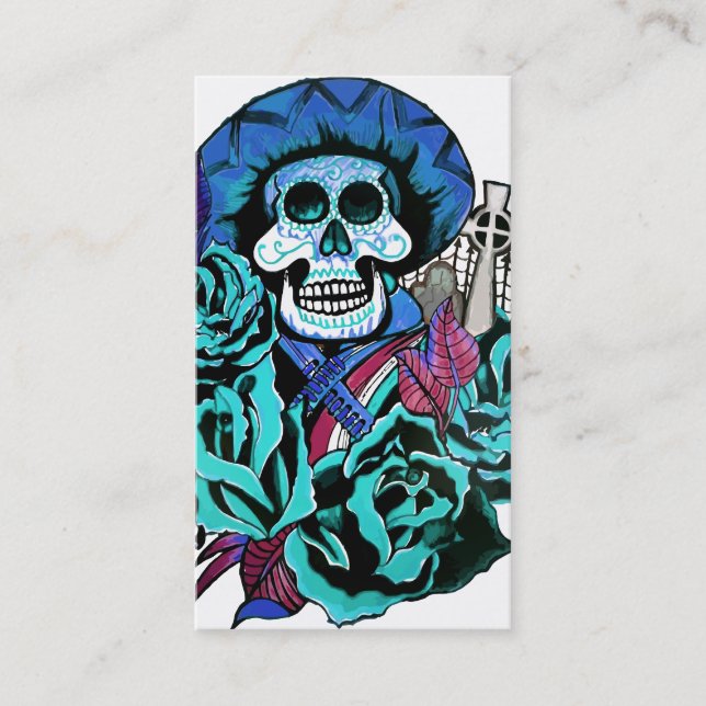 dia de los muertos business card (Front)