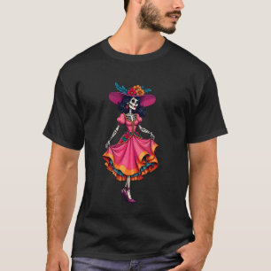 Dia de Los Muertos - Calavera La Catrina Skeleton T-Shirt