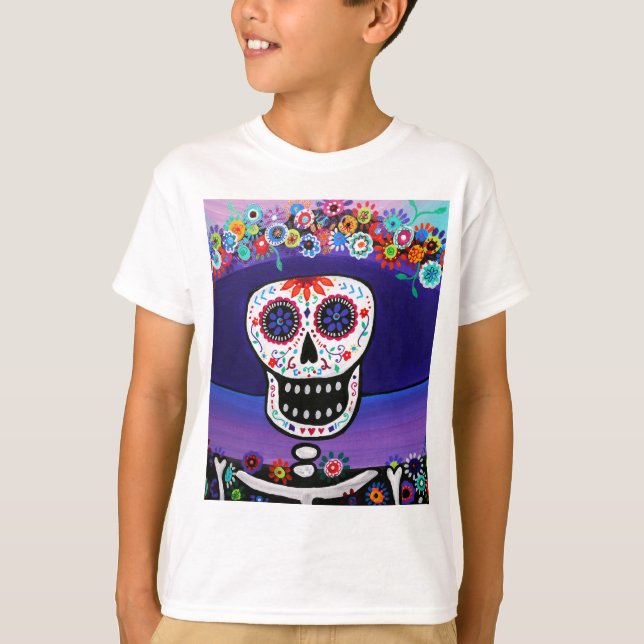 Dia de los Muertos Catrina by Prisarts T-Shirt (Front)