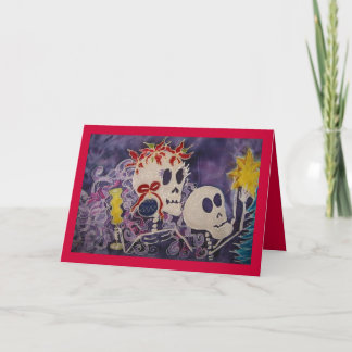 Dia de los Muertos Christmas Poins... - Customized Card