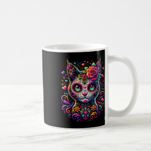 Dia De Los Muertos Cinco De Mayo Cat Sugar Skull Coffee Mug