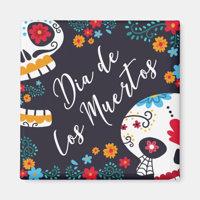 Dia de los Muertos coloré | Magnet (Devant)