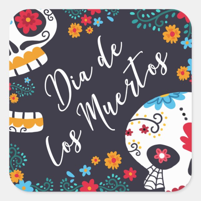 Dia de los Muertos coloré | Sticker (Devant)