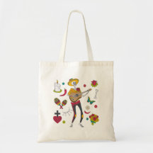 DIA DE LOS MUERTOS COTTON Tote Bag