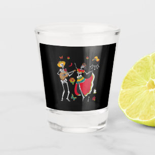 Dia De los Muertos Day Dead 2020 Skull Dancing Shot Glass