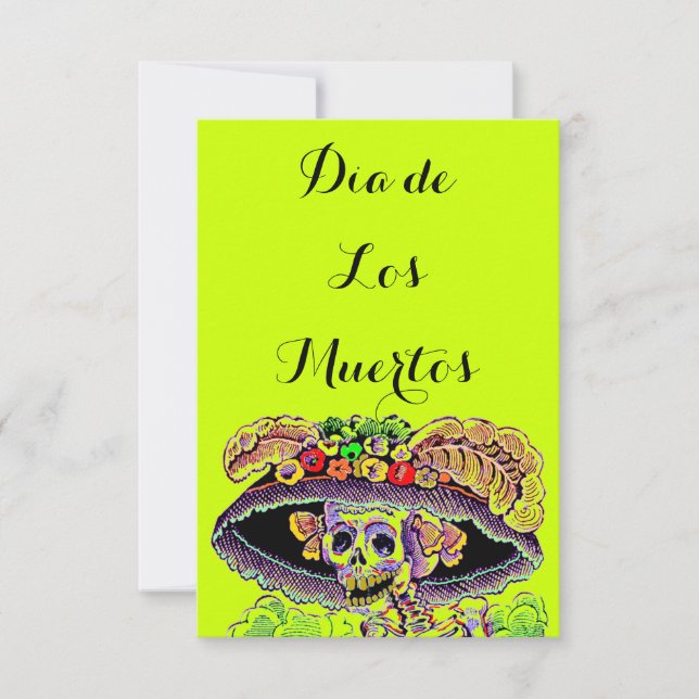 Dia de Los Muertos Day des invitations morts de (Devant)