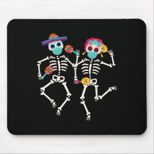 Dia De Los Muertos Day Of The Dead Skull Dancing Mouse Pad