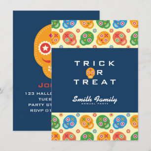 Dia De Los Muertos. Day of the Dead. Sugar Skulls. Invitation
