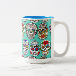 Dia de los Muertos (Day of the Dead) Two-Tone Coffee Mug