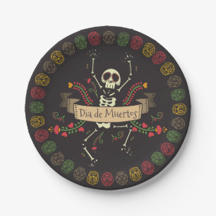 Dia de los Muertos Halloween Party Paper Plates