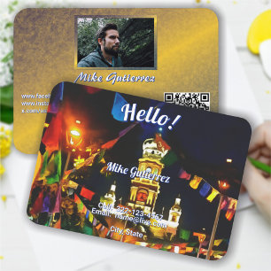 Dia de Los Muertos Hello PV-190130 QR Calling Card